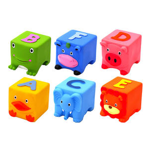 Bloques de Construcción de Animales y Naturaleza para Educación Temprana, Alfabeto y Números, Plástico ABS, Juguete DIY, Vinilo Suave en Relieve, para Bebés de 6 a 12 Meses - Product Image 1