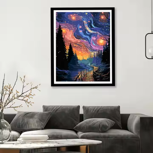 Peinture Diamant 5D SONGWOOAT : Le Paysage Nocturne Sublime – Kit DIY Complet pour Peinture Diamant - Product Image 2