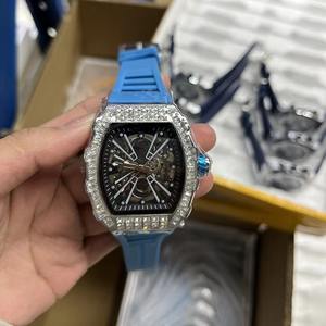 Drioshipping NOUVEAU Montre pour homme avec logo personnalisé, montre à diamants, montre sportive, montres mécaniques étanches pour hommes - Product Image 3