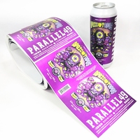 Etiqueta Adhesiva Personalizable, Removible, Metalizada, de BOPP, Vinilo, PET, Resistente al Agua, con Adhesivo Fuerte, para Bebidas