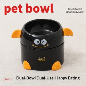 Tazón de Cerámica Ecológico Anticolisión para Gatos, Impermeable, con Diseño Redondeado y Patrón Sólido, para Comida y Agua - Product Image 5