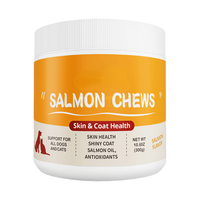 Suplemen dan Vitamin Kucing Salmon Chews OEM Manufaktur Kesehatan Kulit & Bulu Perawatan Kesehatan Anjing Granul Lunak Salmon