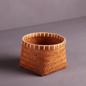 Dongyang Handmade <b>Bamboo</b> Storage Basket Square Shape For Kitchen Tea Set Fruit <b>Container</b> Woven Basket - Product Image 4
