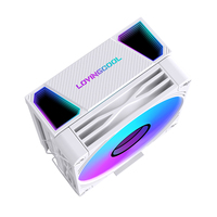 Refroidisseur d'air pour processeur Lovingcool Factory Direct à 6 tuyaux, contrôle numérique de la température, radiateur, double ventilateur RGB pour PC de bureau de jeu