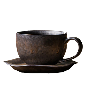 Commercio all'ingrosso creativo personalizzato Logo 170ml ampia tazza di <span class=keywords><strong>caffè</strong></span> in porcellana ceramica riutilizzabile tazze da <span class=keywords><strong>caffè</strong></span> e tazze regalo Set - Product Image 2