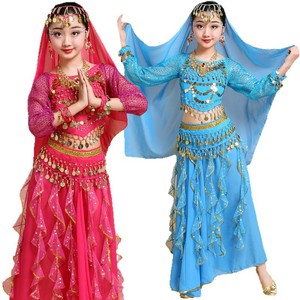 Costume de <span class=keywords><strong>danse</strong></span> ethnique indien Xinjiang pour filles, Lehenga Choli à manches longues - Product Image 5