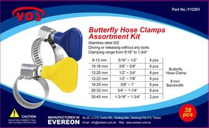 Collier de serrage Evereon allemand à vis sans fin pour joint homocinétique, en acier inoxydable 304 et plastique, largeur de bande 12,7 mm, épaisseur de bande 0,6 mm, taille 60 - Product Image 2