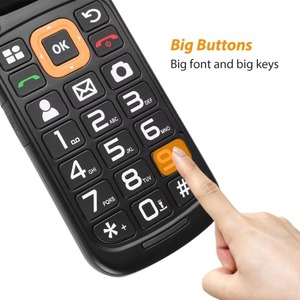 UNIWA V909T 4G Flip Phone <span class=keywords><strong>a</strong></span> doppio schermo singolo Nano <span class=keywords><strong>cellulare</strong></span> grande pulsante per 2250 anziani mAh tastiera russa - Product Image 5