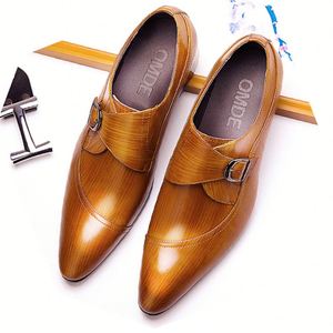 High-end Genuine Leather Men's British Style Three-piece Connector Oxford Shoes Low <b>Heel</b> Business Formal Toe Autumn Waterproof - Product Image 1