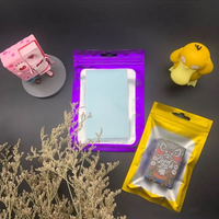 Muestra personalizada respetuoso con el medio ambiente cremallera Mylar olor a prueba de alimentos grado reutilizable snack ziplock embalaje plano bolsas de papel de aluminio bolsa