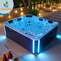 Baignoire en acrylique autoportante, baignoire de massage en acrylique pour 5 personnes, jacuzzi, spa extérieur, jacuzzi Balboa, spa à remous