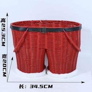Cesta de almacenamiento decorativa hecha a mano y personalizada con diseño de caja de regalo tipo mimbre; estilo europeo y americano transfronterizo - Product Image 2
