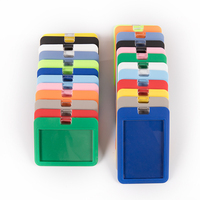 Porte-cartes horizontal en silicone Kejea, souple et pliable, peut contenir deux cartes IC pour carte d'identité, carte de repas étudiant, carte de transport