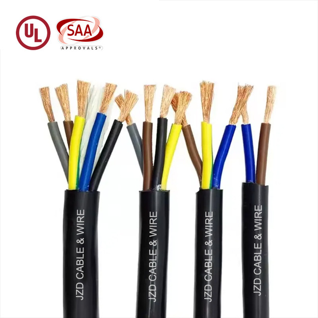 JZD Cable 300/500V Oil Resistant Waterproof Power Cord for Industrial Machinery Welding Outdoor Use Flexible Rubber Cable