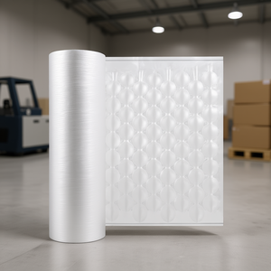 Film à bulles en PE de 16 pouces de largeur, résistant aux chocs, longueur de 984 pieds, rouleau de matériau de protection pour emballage de machines - Product Image 2