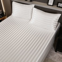 Ensemble trois pièces pour la maison : Couvre-lit en satin, Housse de couette effet soie, Taie d'oreiller, Grande housse de protection pour matelas