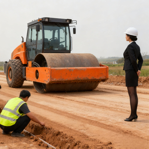 Moteur diesel vibratoire de compacteur de rouleau de route de tambour de la HW-S600 0.6 tonnes DOUBLE - Product Image 2