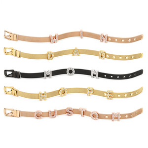 Correa de Reloj de Acero Inoxidable para Mujer, Pulsera de Malla con Encanto de Letras de Zirconia Cúbica, 8mm, Oro, Plata, Rosa, MOM <span class=keywords><strong>LOVE</strong></span> - Product Image 2