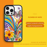 Coque de téléphone magnétique de haute qualité pour iPhone 17 16 15 14 13 Pro Max conception de fleur de papillon couverture de protection mobile