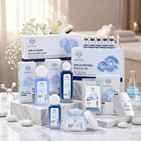 Kit de Soins Visage Anti-Âge et Raffermissant au Peptide de Cuivre Bleu Fermenté GHK-Cu : Nettoyant, Tonique, Sérum, Crème et Masque
