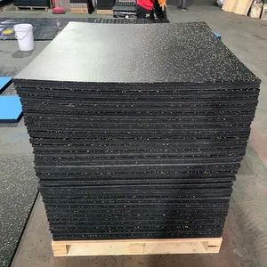 China Fabriek Hoge Kwaliteit Anti-Vibratie Rubber Mat Voor Gym Fitness Schokabsorptie Gym Rubber Schuil Gerecycled Gym Mat