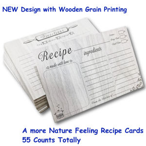 Caja de recetas de madera con 55 tarjetas (4x6 pulgadas) y 6 divisores de madera resistentes, organizadores de tarjeteros grandes Vintage personalizados para - Product Image 3