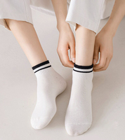 Chaussettes courtes en coton à bouche peu profonde pour femmes coréennes japonaises personnalisées en gros