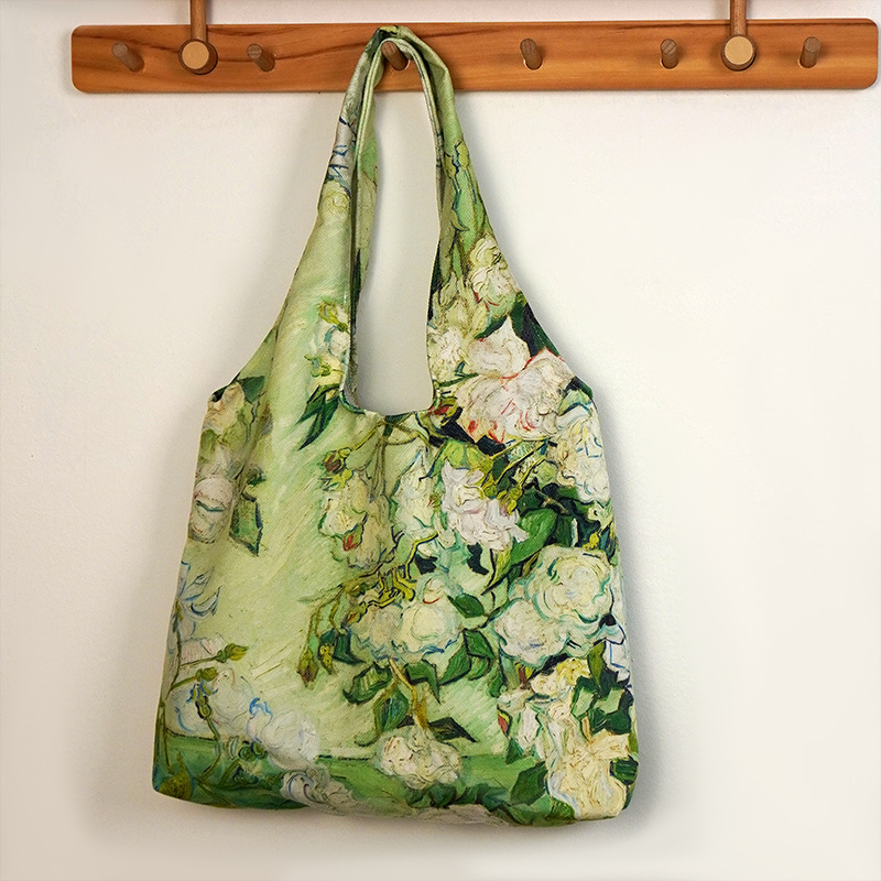 Borsa bianca con gilet rosa