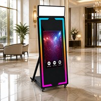 Photomaton miroir magique 65 pouces avec écran tactile 43 pouces, machine à photos selfie pour événements et fêtes