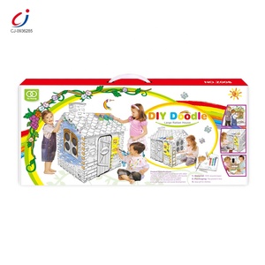 Chengji vendita calda <span class=keywords><strong>bambini</strong></span> creativo doodle gioco indoor outdoor 3d fai <span class=keywords><strong>da</strong></span> te kid cartone <span class=keywords><strong>da</strong></span> <span class=keywords><strong>colorare</strong></span> casa di carta - Product Image 6