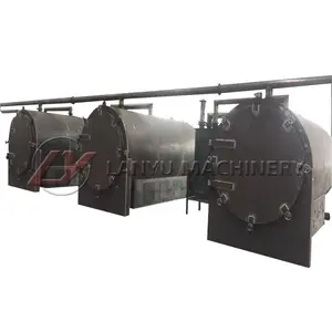 wood charcoal carbonization furnace/charcoal carbonization furnace with gas-flow/coconut shell carbonization stove