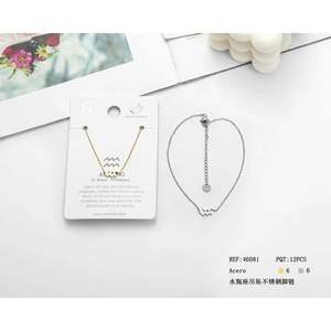 Tobillera de acero inoxidable con colgante de acuario para mujer, joyería de moda - Product Image 1