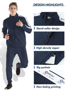 Winter Lange Mouwen Voetbalpakken Volwassen Sportjas Hardlooptraining Voetbalkleding Warme Sportkleding Wedstrijd Met Rits 21/22 - Product Image 6