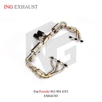ING SUS304 Colector de escape de longitud igual + Tubo en X para Porsche 991 GT3 3.8L/4.0L 2013-2019 |   Sistema Valvetronic Completo