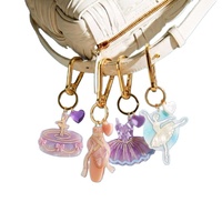 Porte-clés Thème Ballet, Breloque de Sac Ballerine, Pendentif Chaussure de Danse Tutu, Cadeau Accessoires de Danse pour Filles