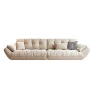Fabric Cloud <b>Sofa</b> Creamy Style Straight Line Modern Design <b>For</b> Small Apartments Living Room - Product Image 1