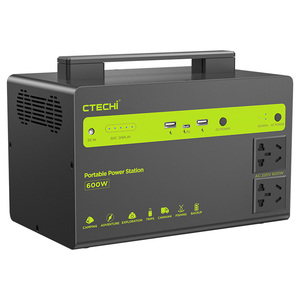 แบตเตอรี่สำรองสำหรับตั้งแคมป์ที่บ้าน Lifepo4 600W 691Wh พาวเวอร์แบงค์พกพา สถานีไฟฟ้าพกพาคุณภาพสูง เครื่องกำเนิดไฟฟ้าพลังงานแสงอาทิตย์ - Product Image 1