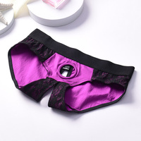 6 tailles différentes de culottes sans entrejambe avec anneau en O, lingerie sexy ouverte à l'entrejambe pour lesbiennes