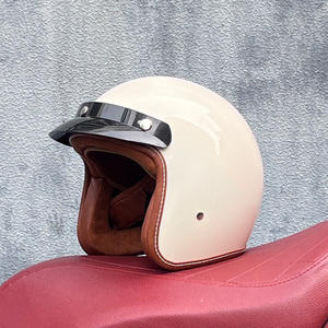 Casque Vintage pour Homme et Femme Certifié 3C Moto Électrique 3/4 Quatre Saisons Personnalité Universelle Couple Demi Casque - Product Image 5