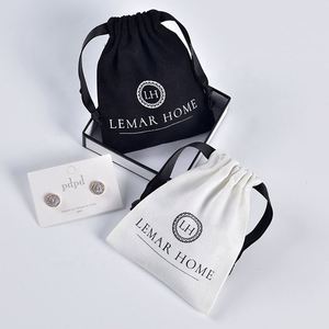 Custom Cotton Hemp Pouch Natural Cotton <b>Pen</b> Gift Jewelry Drawstring Bags - Product Image 2