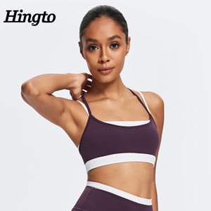 Wholesaler Adjustable Compression <strong>Bra</strong> Running Yoga Top False Two Piece Color Block <strong>Sports</strong> <strong>Bra</strong> Custom Fitness Gym <strong>Bra</strong> for Women - Product Image 4