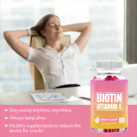 Vitahall Croissance Capillaire Chine Biotine Vente en Gros 60 Gummies Supplément Vitaminique pour Femmes Biotine Collagène Kératine Gummies