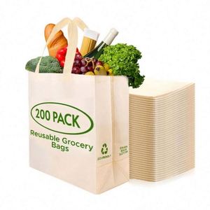 Bolsa de Compras al por Mayor con Logotipo Personalizado, Bolsa de Supermercado Grande, Lavable, Reciclable, de Tela No Tejida - Product Image 1