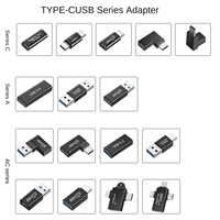 Adaptateur OTG 3.0 Adaptateur USB 3.0 Fonction OTG Convertisseur Type-C USB 3.0 vers Femelle-Femelle Extension de Câble de Données