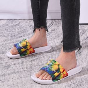 Sandalias con suela de masaje de Color personalizado para hombre, chanclas deportivas de estilo Popular con logotipo de impresión plana para gimnasio y ducha - Product Image 6