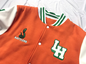 เสื้อแจ็กเก็ตเบสบอลเสื้อแจ็กเก็ตเบสบอลปักโลโก้ - Product Image 3