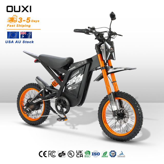 OUXI 750W 48v 20ah Electric Bike 16inch Fat Tire Mountain E-bike Electric Bicycle AU Warehouse Adult Mini Fatbike GT16