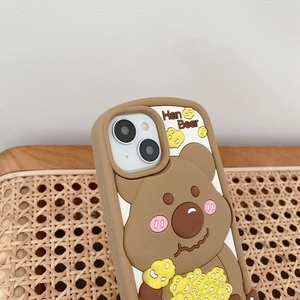 Oksilicone Ốp điện thoại silicon hoạt hình 3D dễ thương Ốp bảo vệ toàn thân cảm ứng mềm Ốp chống sốc - Product Image 6