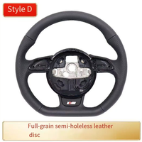 Pour Audi A3 A4L A5 Q3 Q5 ancienne mise à niveau vers un nouveau modèle haut de gamme volant à fond plat en cuir de fibre de carbone