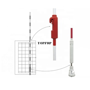 Red de Voleibol de Fibra de Vidrio Resistente con Antenas Rojas y Blancas y Abrazaderas - Product Image 2